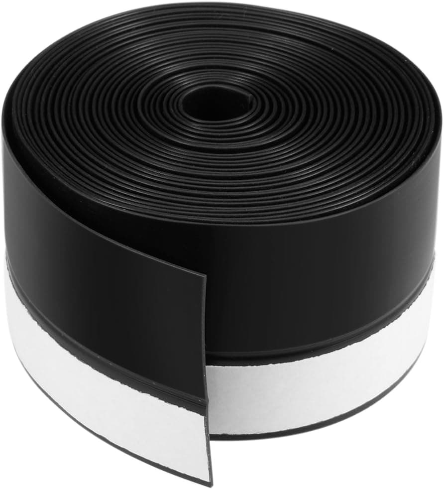 uxcell 1-3/4 Inch(45mm) Width 4M Long Weather Stripping Frameless Door Bottom Seal Black