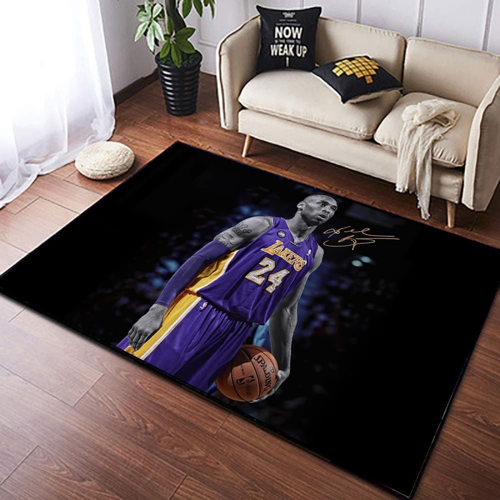 LOWEI Carpets for Teen Boys Gifts Basketball Area Rug Bedroom Non-Slip Home Floor Mat Living Room Printed Decor Sofa (60x39Inch, Color6)