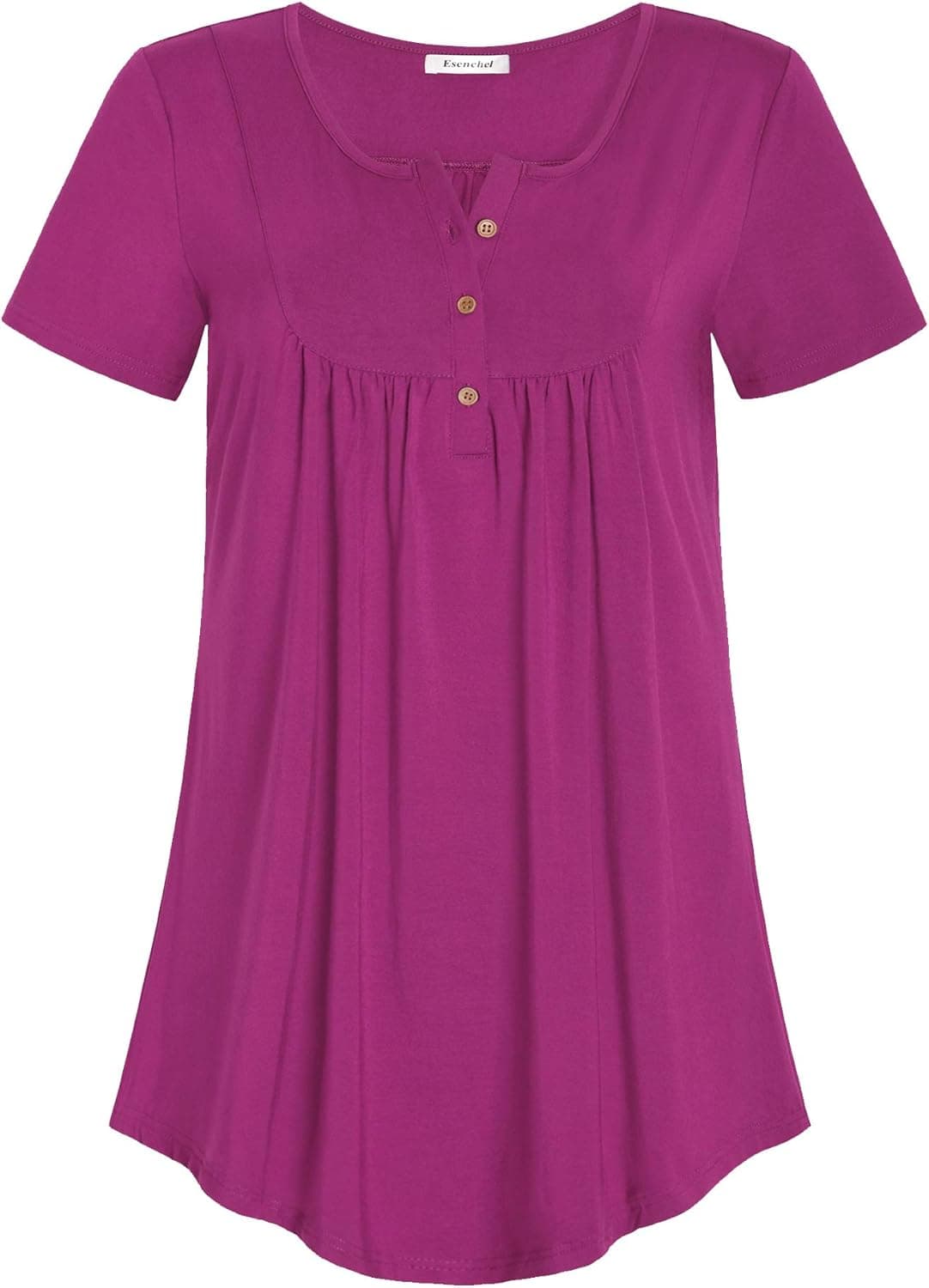 Esenchel Women's Loose Blouse Flowy Tunic Top