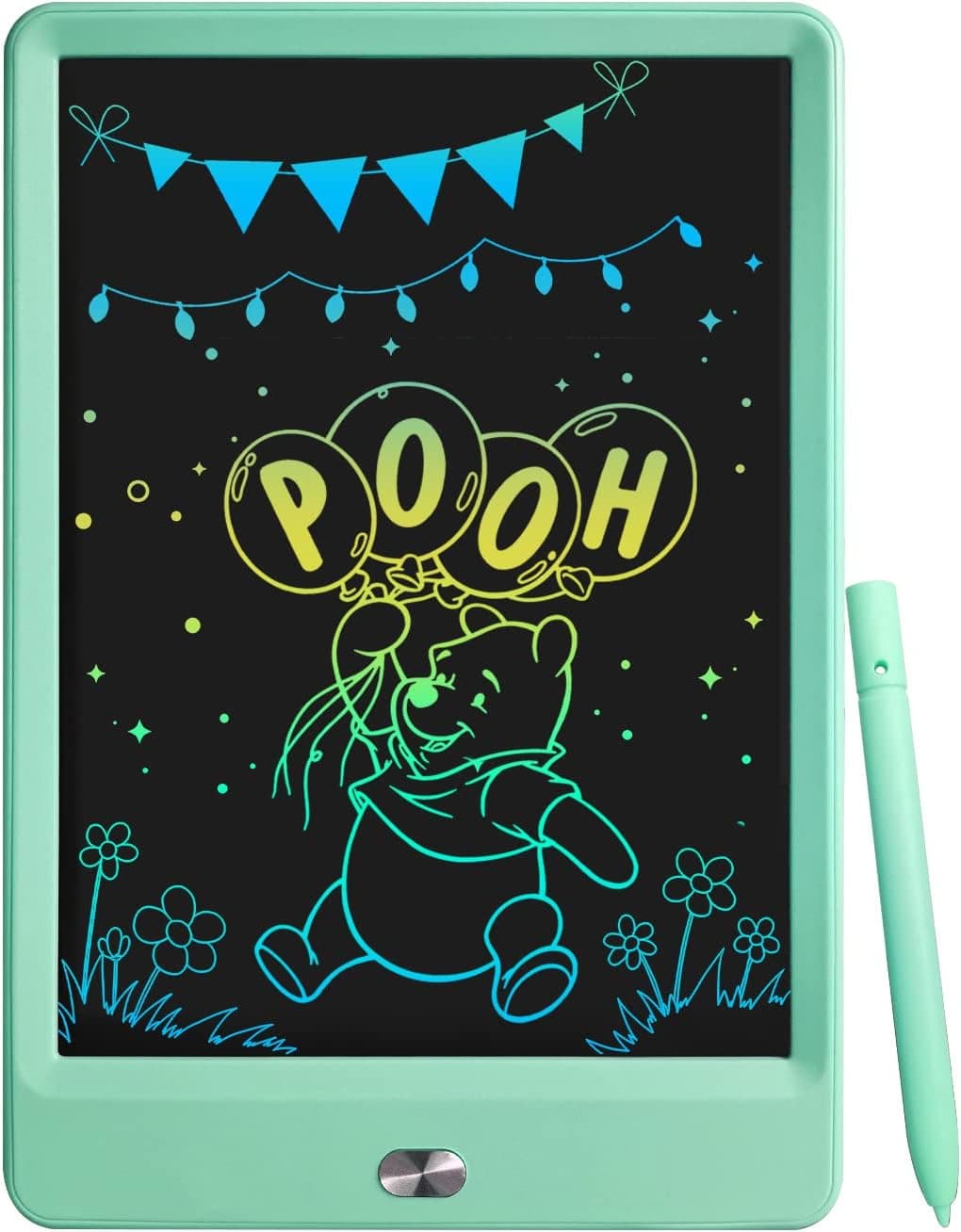 TEKFUN Toddler Travel Games Doodle Board, 8.5inch LCD Writing Tablet Colorful Drawing Pad, Kids Doodle Pad Homeschool Gifts Toys for 3 4 5 6 7 Year Old Girls Boys (Green)