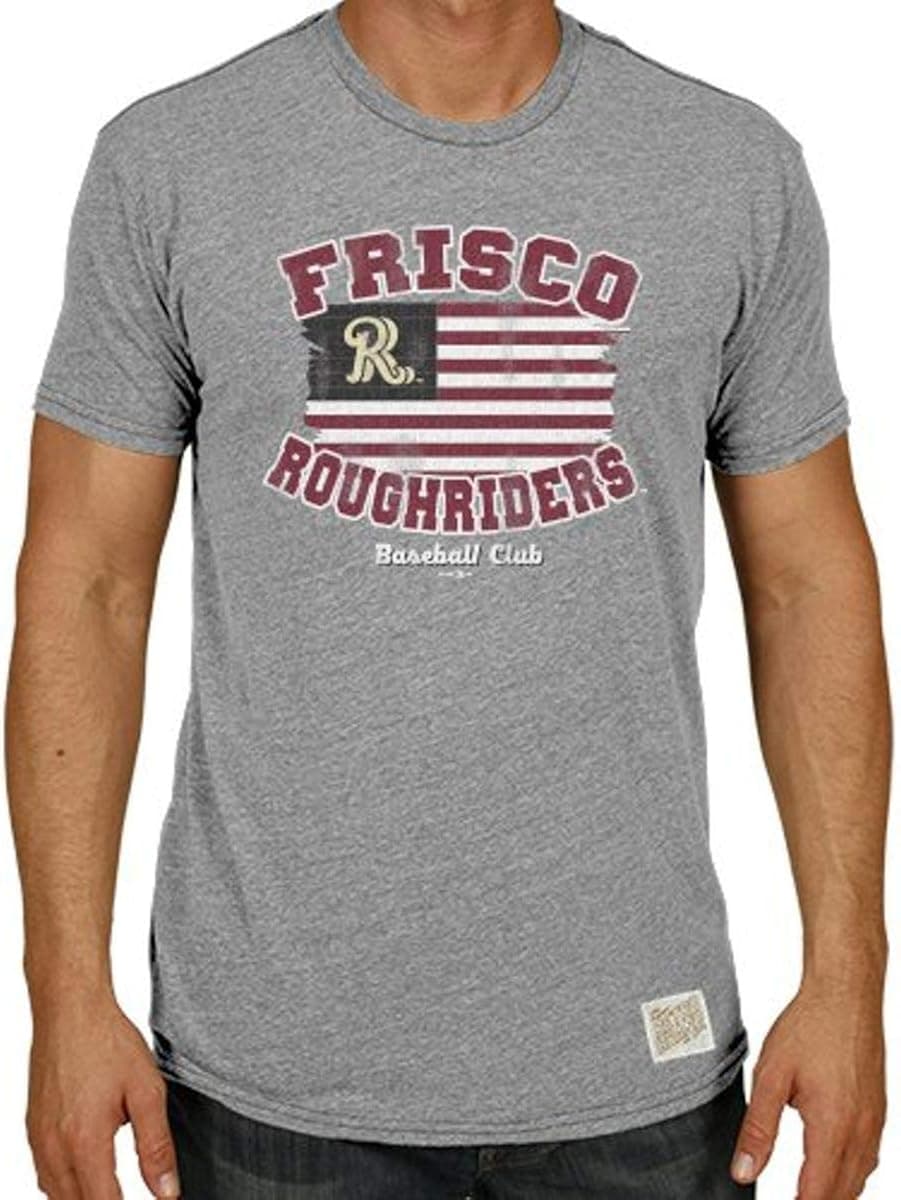Minor League Baseball Frisco Roughriders Men's T-Shirt, Large, Grey Heather