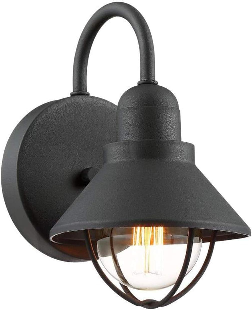 Quoizel Cape Cod 9.5-in H Black Outdoor Wall Light (LWS3464A)