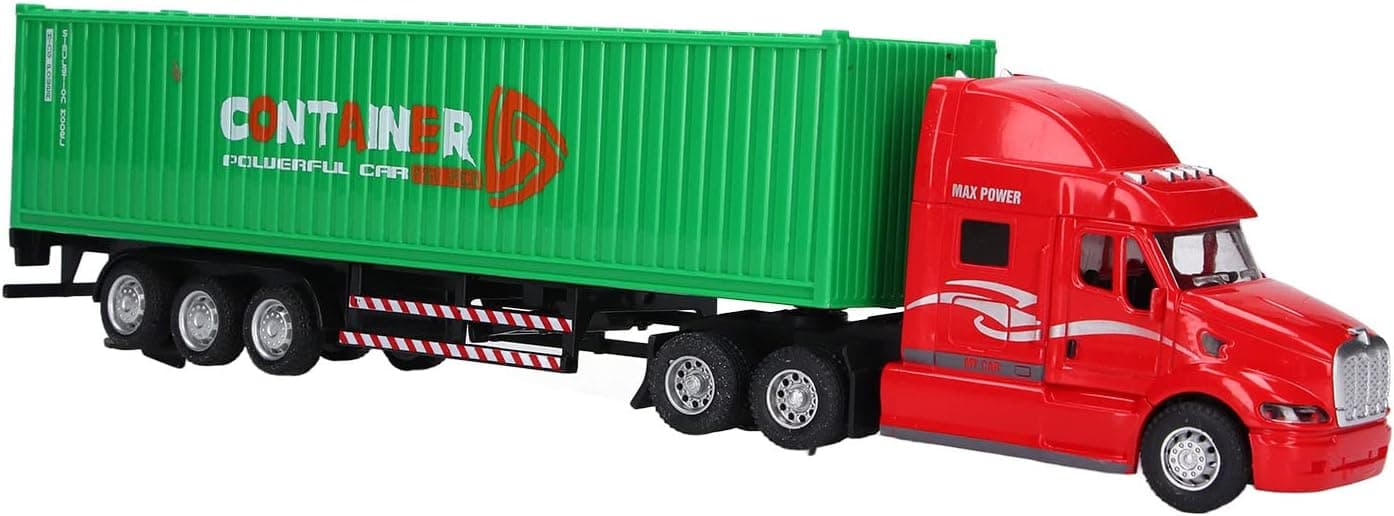 Truck Model, Container Truck Model 1:48 Vivid Exquisite Beautiful Decorative Toy Ornament Truck Wrecker Model for Boys Girls(Green)