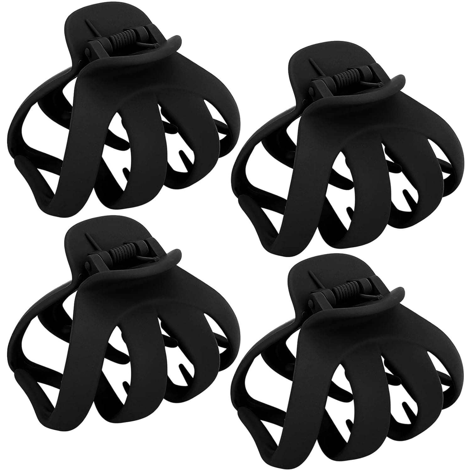 COCIDE 4PCS Hair Claw Clips for Women Acrylic Large Octopus Clip Non-slip Big Spider Hair Claw for Girls Surper Strong Hold Grip Hair Jaw Clip for Thick Hair Accessories for Beach Daily Party 3.15 inch / 8 cm