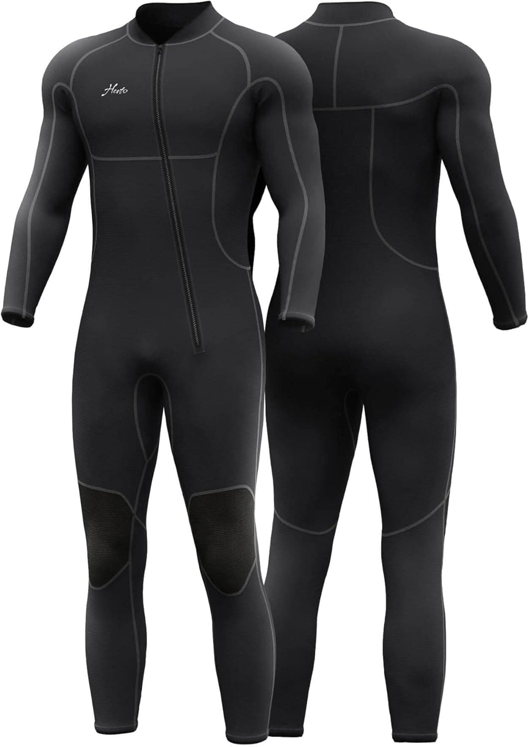 Hevto Men and Women Wetsuits 3/2mm Neoprene Wet Suit Keep Warm in Cold Water for Surfing Swimming Diving