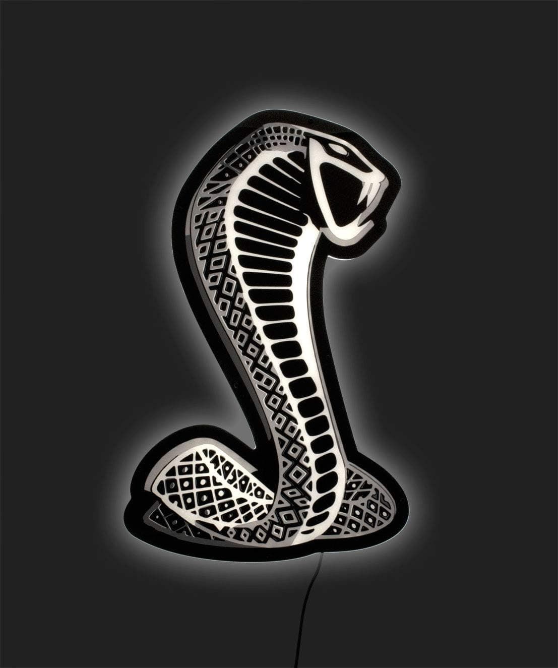 Neonetics Mustang Shelby Cobra Snake Logo Slim LED Wall Sign 20" x 13"