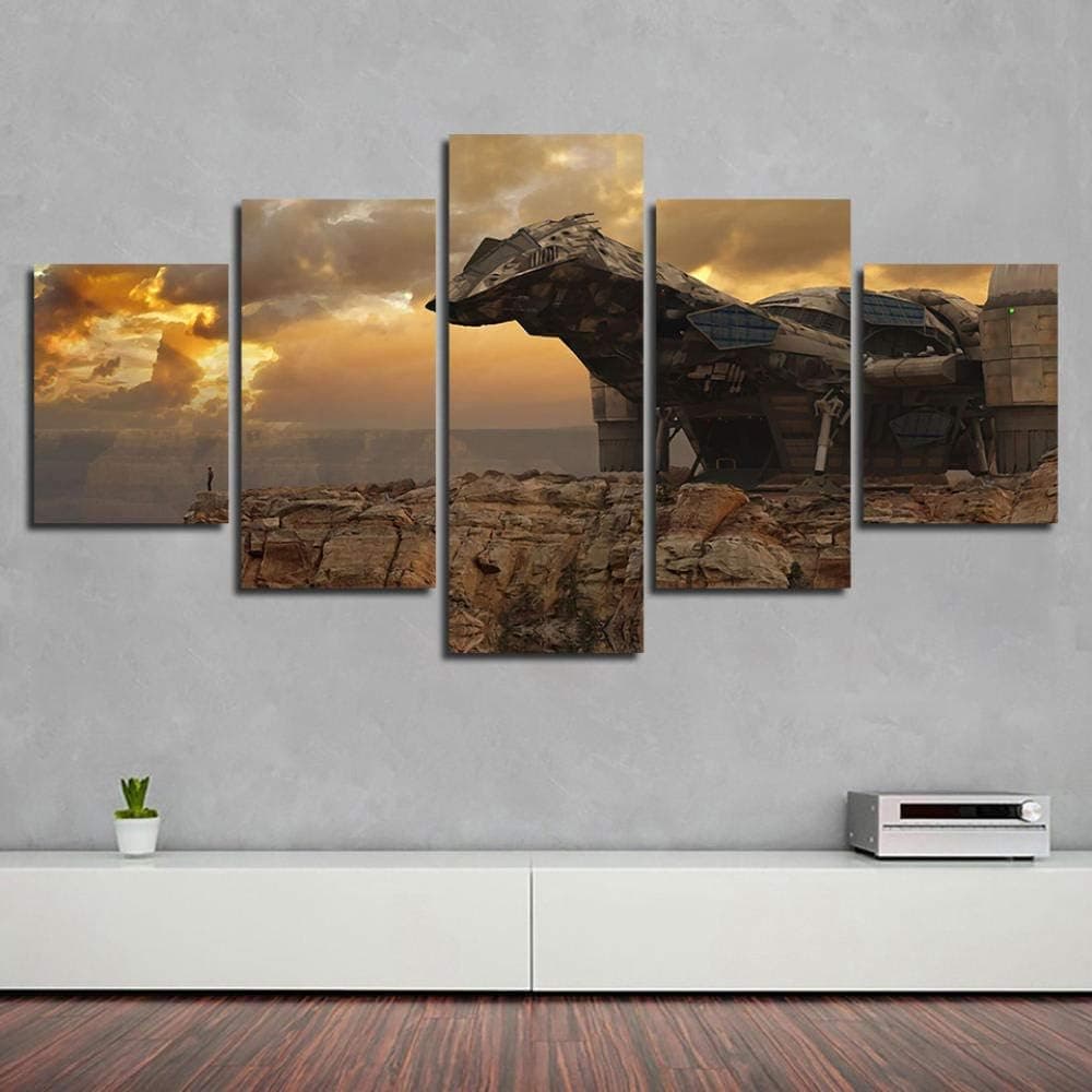 Firefly Serenity Painting Abstract Movie 5 Pieces HD Prints Printed Pictures Wall Art Canvas Painting Poster Living Room Bedroom Home Decor-No Framed