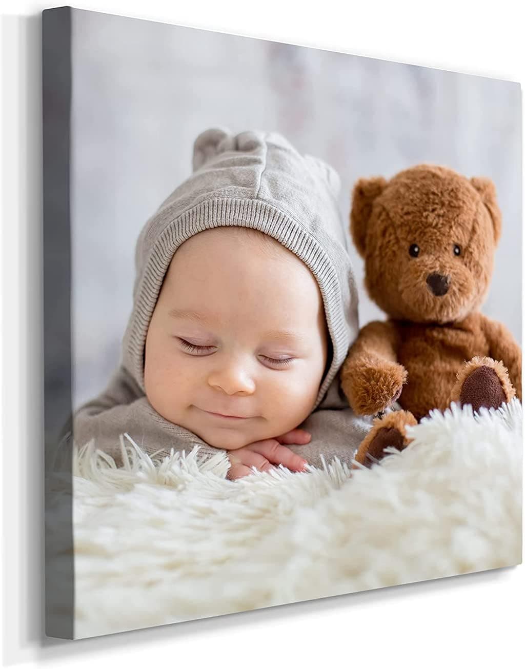 HOFO Custom Canvases For Pets Canvas Wall Art Prints With Your Photos With Framed (8''Wx8''H)