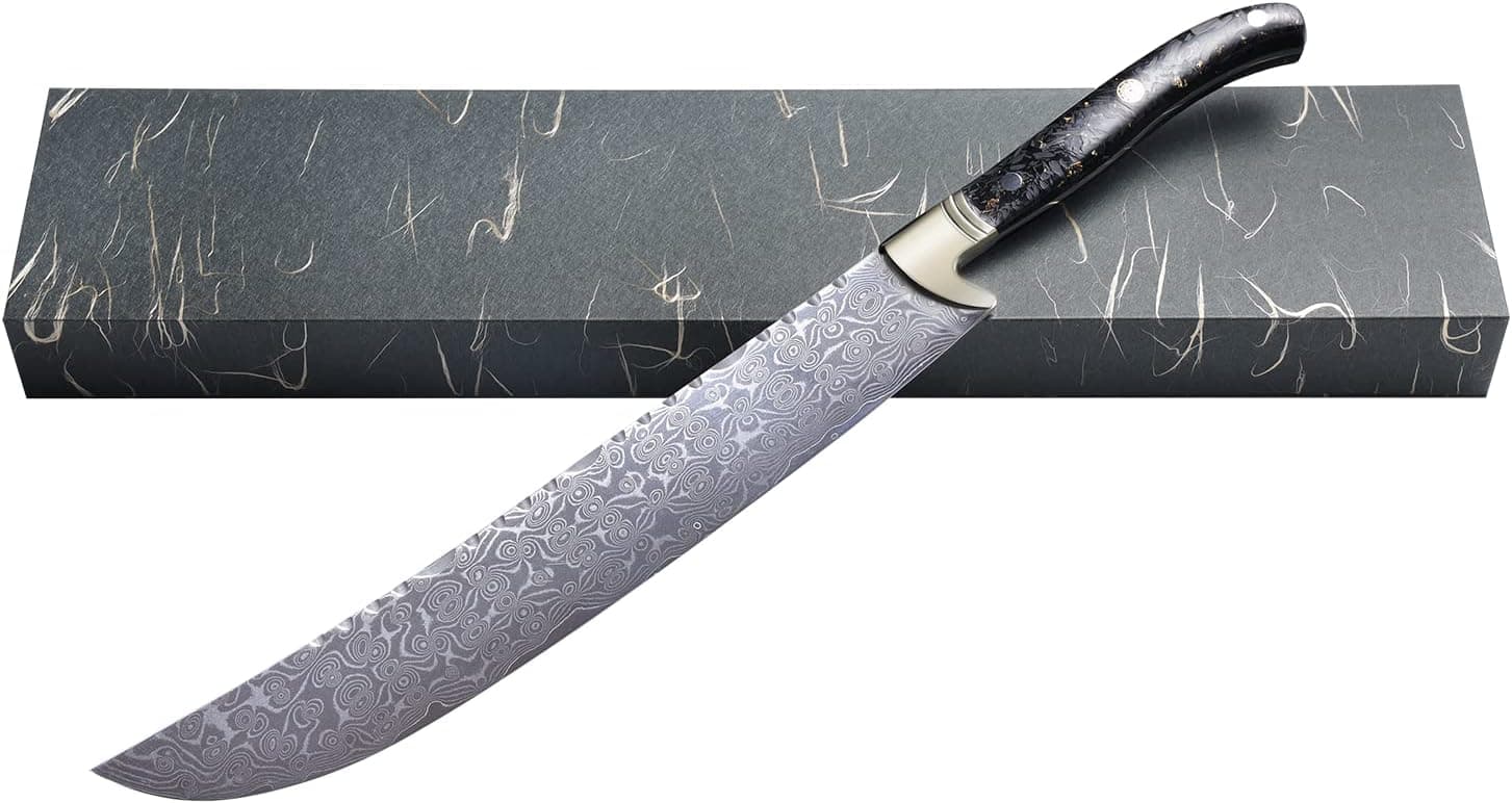 Lichamp Champagne Saber Sword with Forged Damascus Blade Champagne Knife Opener, 16-1/2 inches
