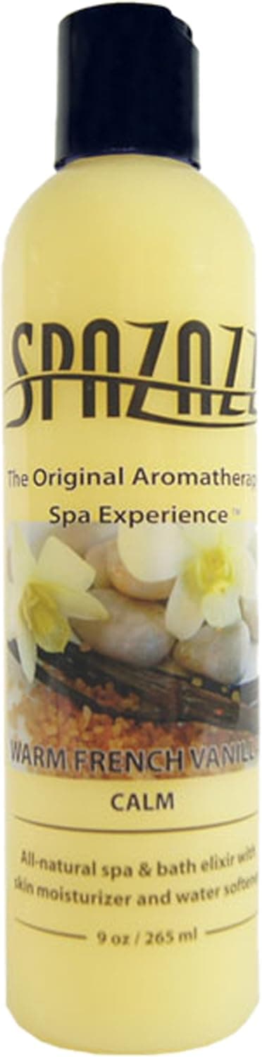 Spazazz Original Elixir Bottle Spa and Bath Aromatherapy, 9-Ounce, Warm French Vanilla Calm