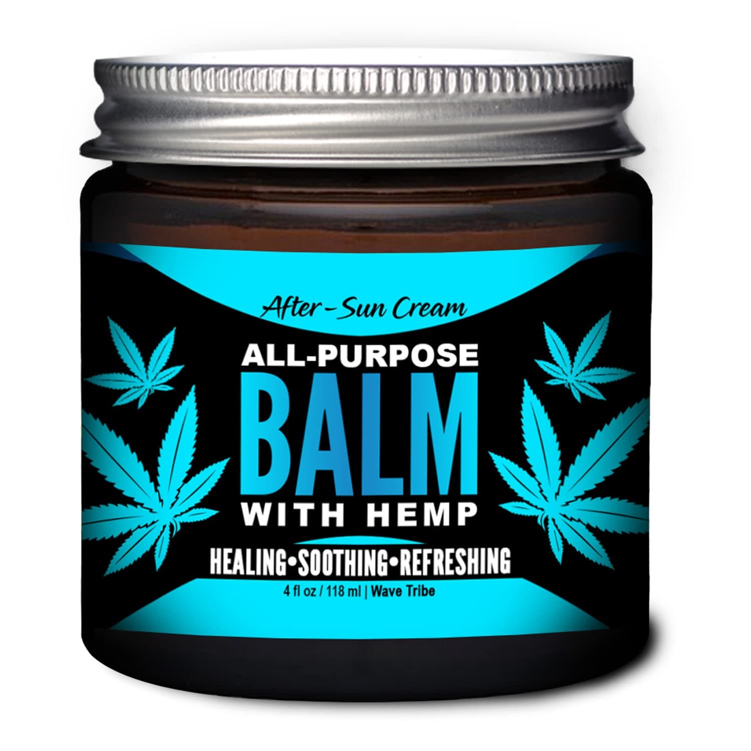 Wave Tribe After Sun Cream with Hemp, - 4 oz Organic After Sun Care, Multi-Purpose After Sun Lotion For Your Face & Skin, Sunburn Relief, After Sun Moisturizer From Natural Ingredients, Made in USA, Good For You