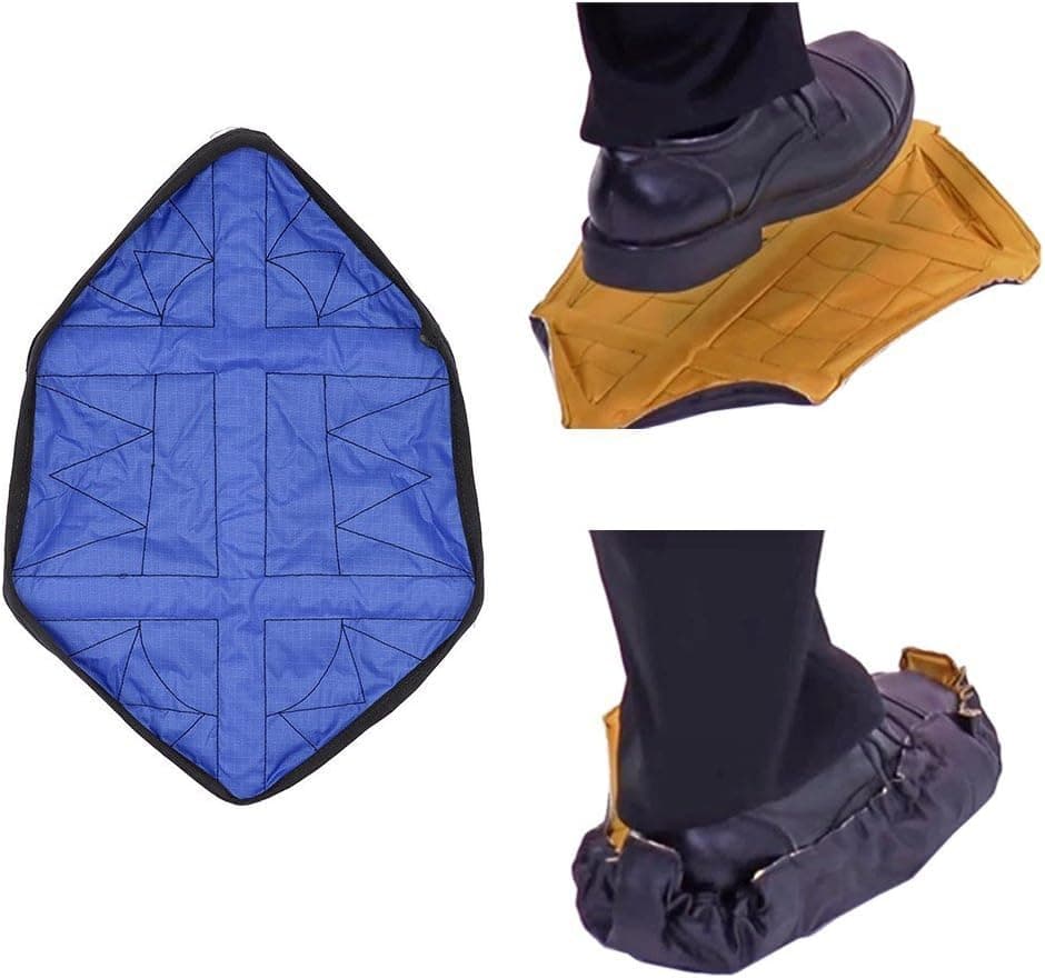 Hands-Free Step Sock Shoe Cover,Reusable One Step Portable Automatic Shoe Covers for Lazy by NiceTime (Blue)