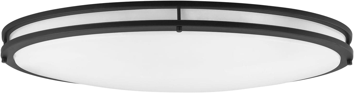 Sunlite 49095-SU LED 32-Inch Oval Flush Mount Ceiling Light Fixture, 3000K - Warm White, Dimmable, 2650 Lumens, 35 Watts, Matte Black