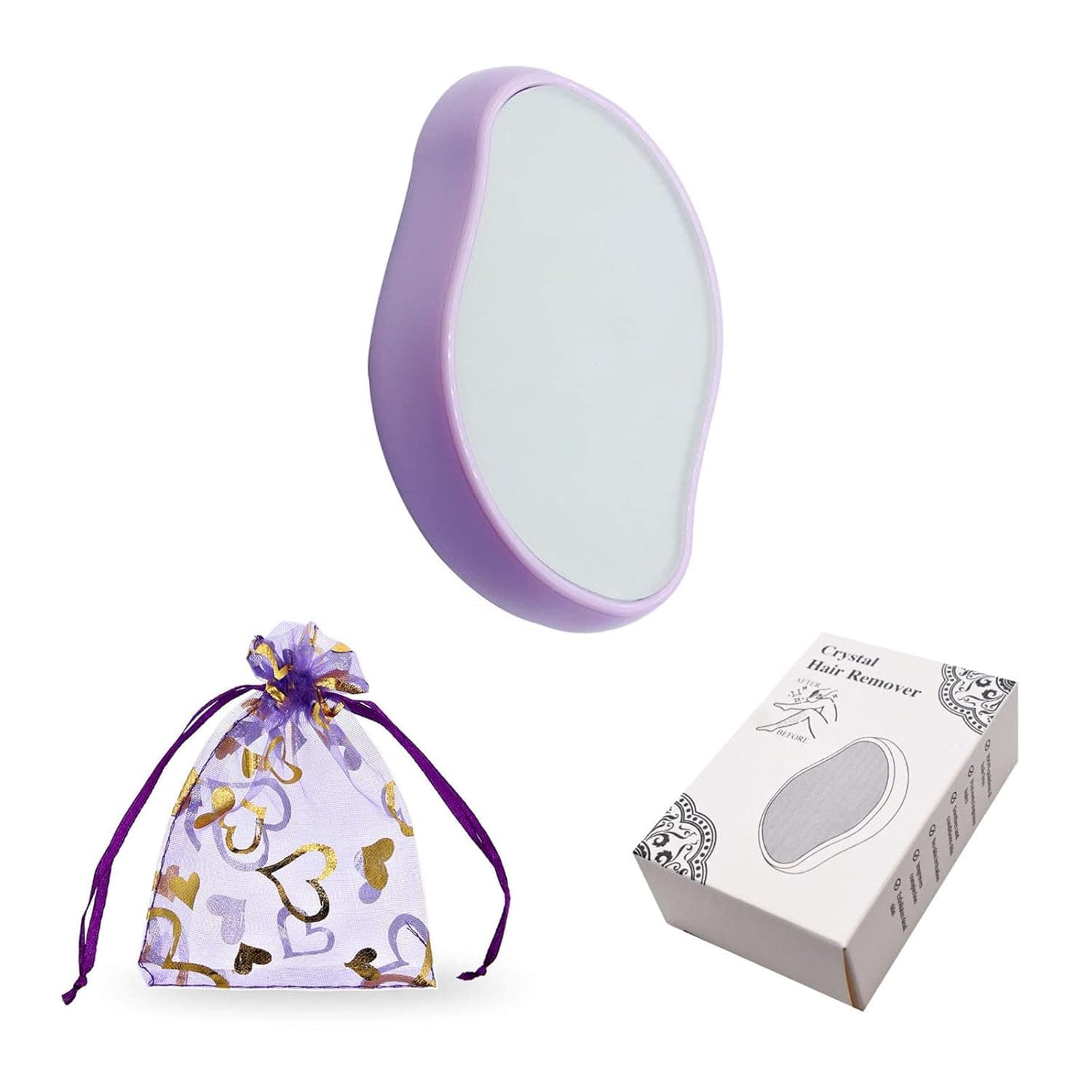 Magic Crystal Hair Remover Crystal Hair Eraser for Women Men Painless Hair Remover Tool for Arms Legs Back Purple