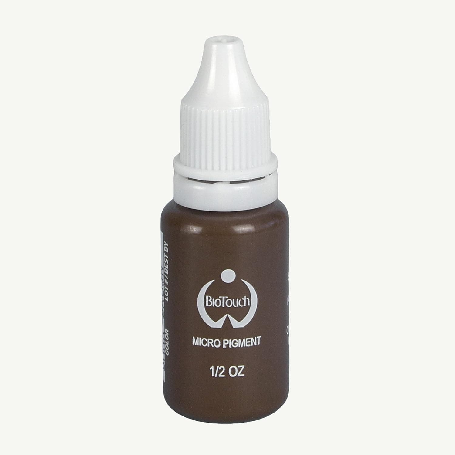 BIOTOUCH Micropigment DARK BROWN Pigment Color Permanent Makeup Microblading Supplies Eyebrow Shading Micropigmentation Cosmetic Tattoo Ink Lip Eyeliner Ombre Feathering Hair Stroke LARGE Bottle 15ml