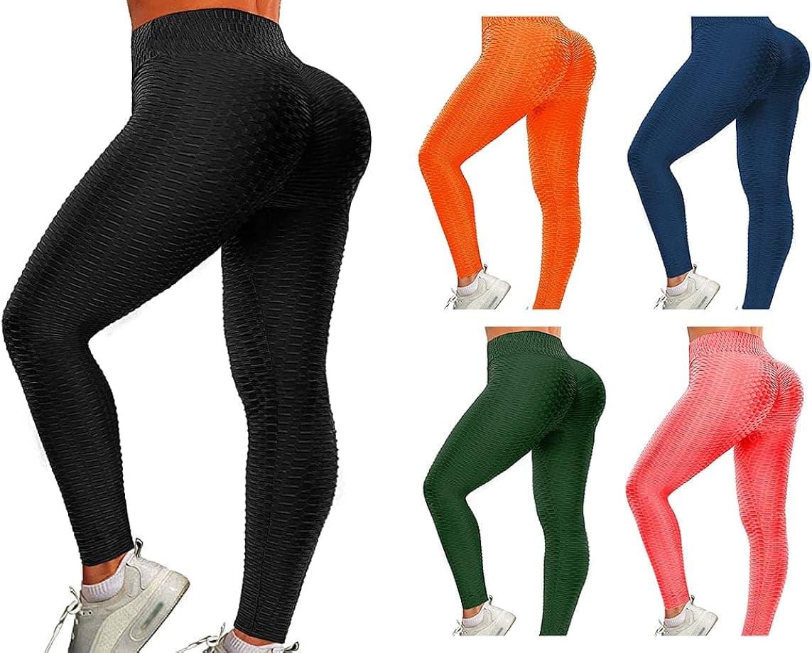 HIGHDAYS High Waist Yoga Pants with Pockets for Women - Soft Tummy Control 4 Way Stretch Workout Leggings