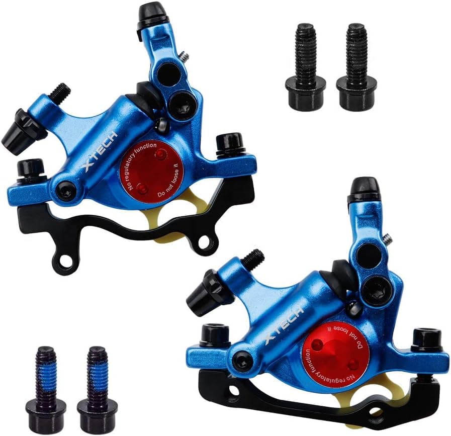 Nicedea, 1 Pair Front & Rear HB100 MTB Bike Hydraulic Disc Brake Calipers Road Bicycle Line Pulling Brake Clamp(Blue)