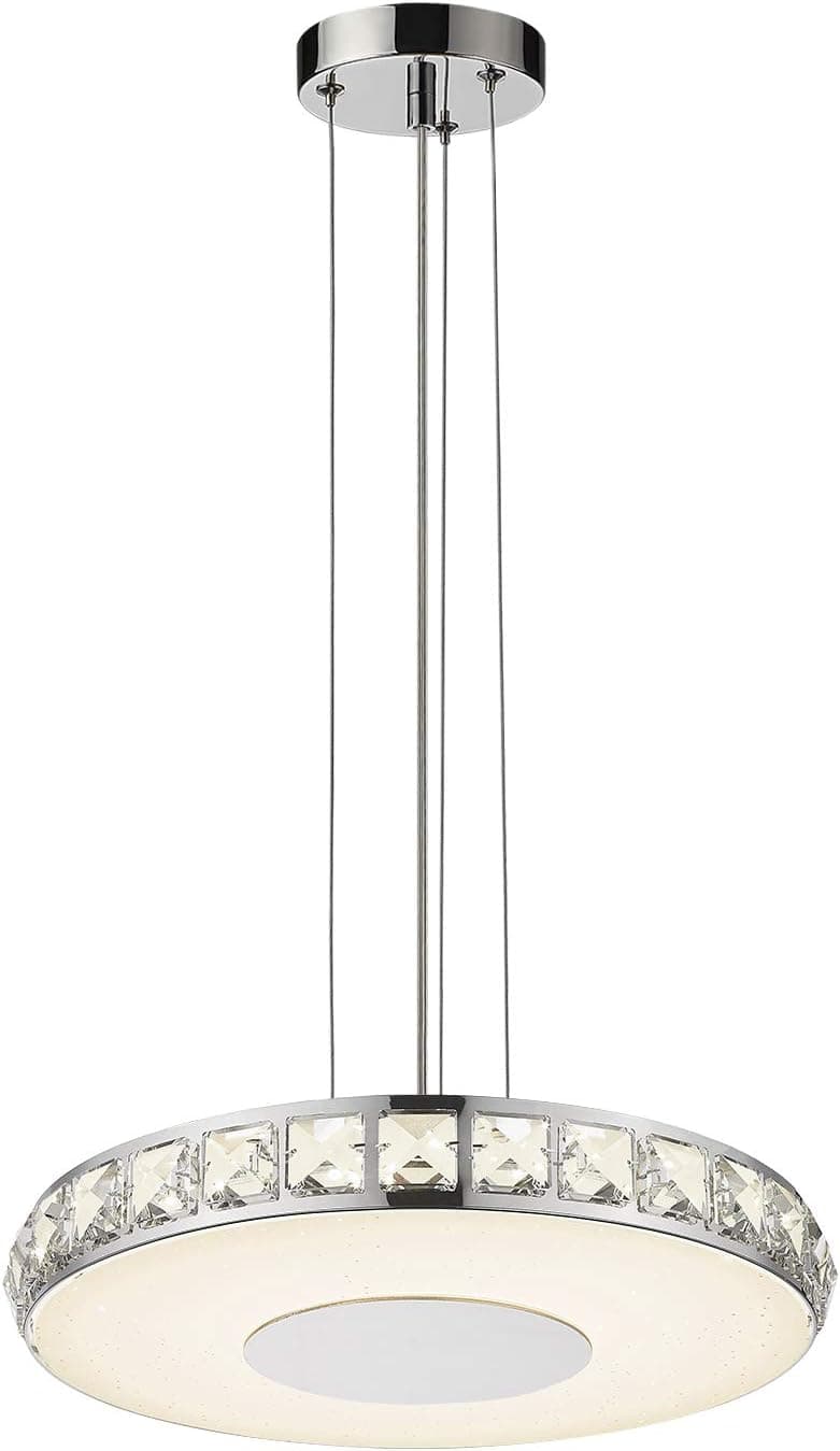 Galtap Pendant Lighting Flush Mount Ceiling Lights Fixtures, 14 Inch LED Modern Crystal Chandeliers Round for Living Room Bedroom Kitchen Porch Dining Room 3000K Warm White