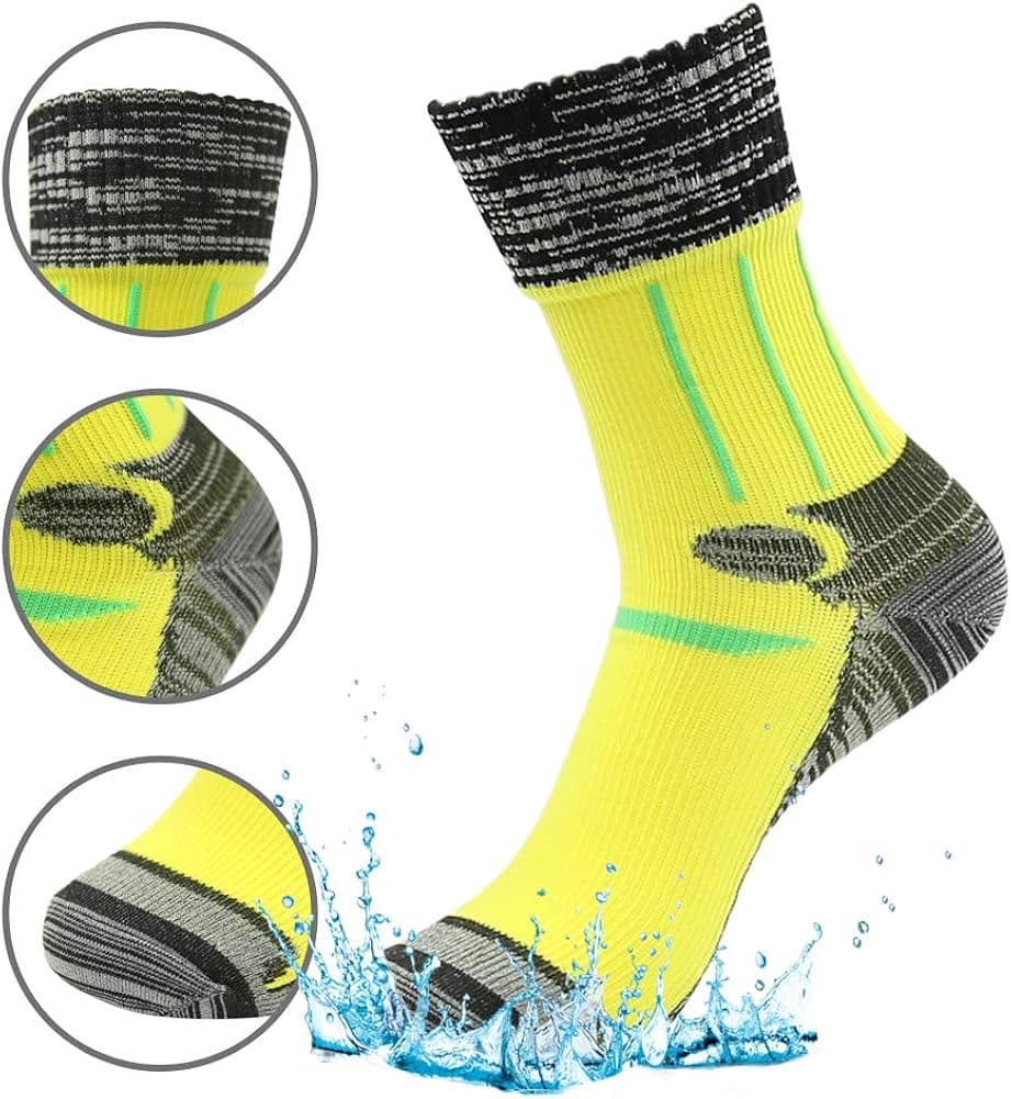 Waterproof Hiking Socks, RANDY SUN Women's Cycling Running Fishing Crew Soft Socks 1 Pair Without Gift Box