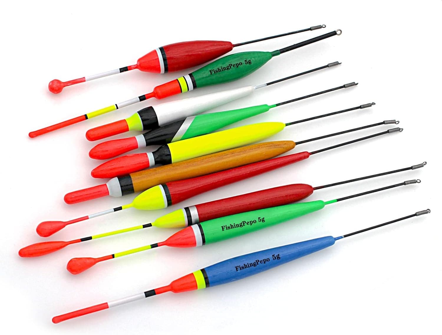 FishingPepo Slip Bobbers Fishing Floats and Bobbers Wooden Fishing Slip Bobbers for Crappie Panfish Bass Trout Pike Balsa Crappie Tackle Accessories