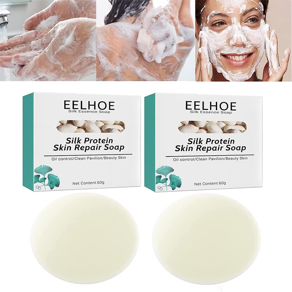 HENGBANG 2pcs Skinferm Collagen Milk Whitening Soap - Silk Protein Whitening Soap,Silk Protein Goat Milk Soap, Firm & Brightening Your Complexion for Body & Facial Skin