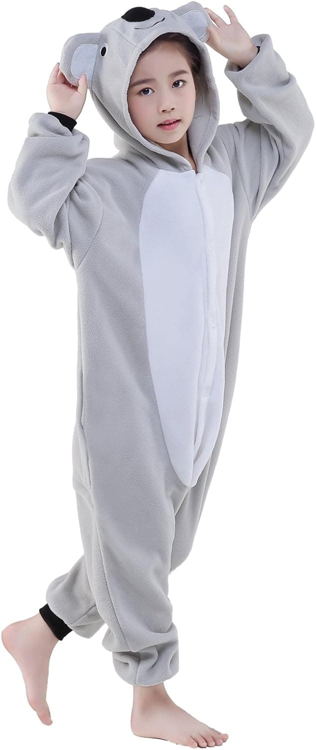 CANASOUR Polyster Halloween Kids Costumes Cosplay Pajamas(6(105#), Grey Koala)