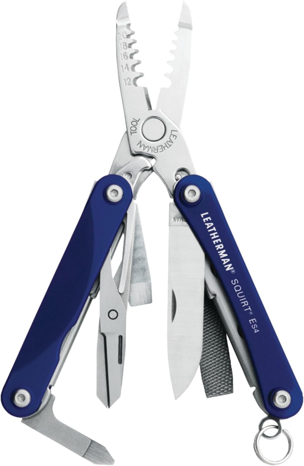Leatherman 831200 Squirt ES4 Keychain Multi-Tool, Blue