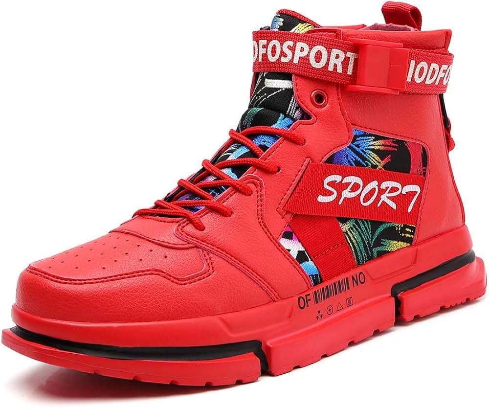 Sneakers for Men Running Shoes Athletic Tennis Walking Shoes Fashion Sneaker red 12 Size