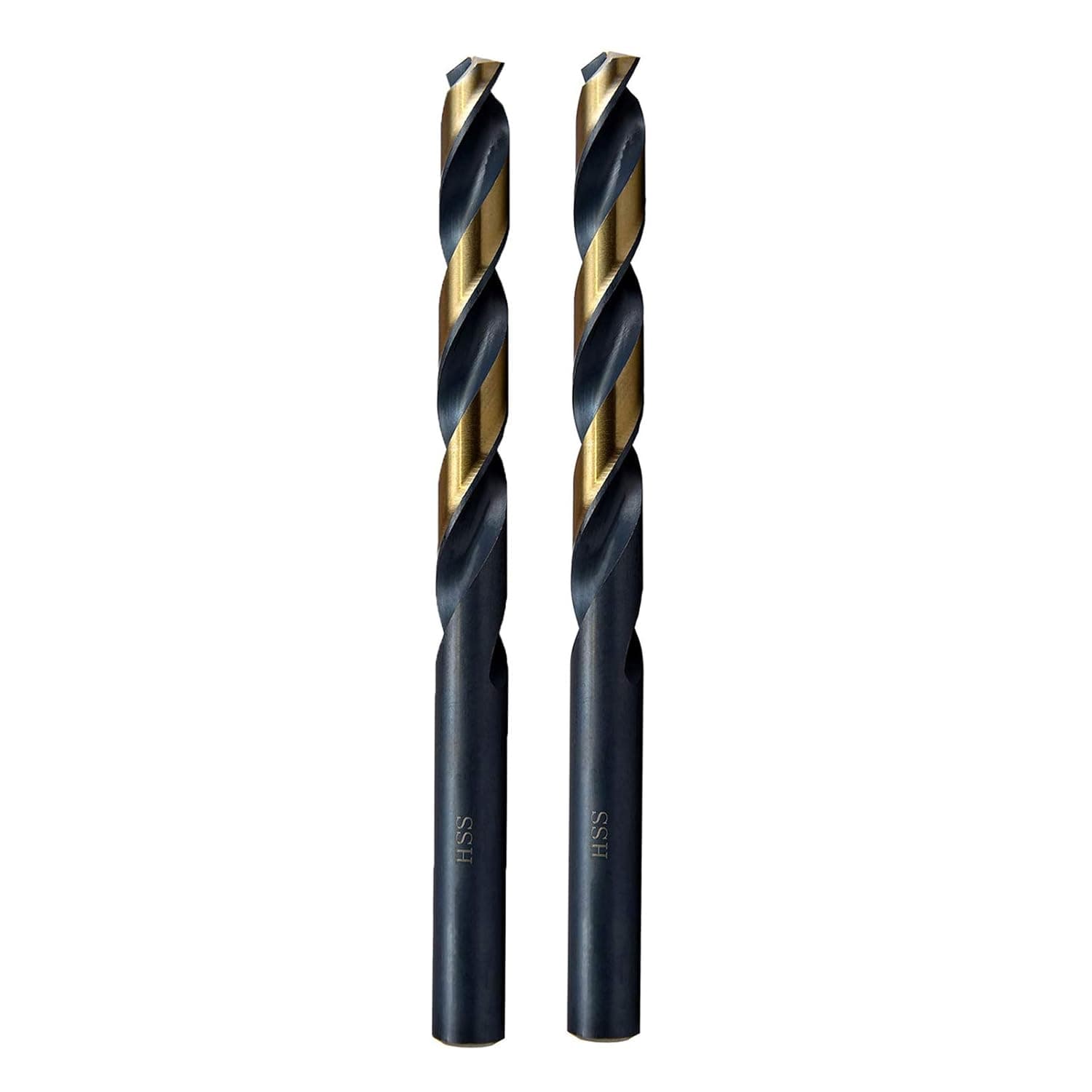 MAXTOOL Letter G 2pcs Identical Jobber Length Drills Dia 0.261" HSS M2 Twist Drill Bits Fully Ground Black-Bronze Straight Shank Drills; JBL02H10RGP2