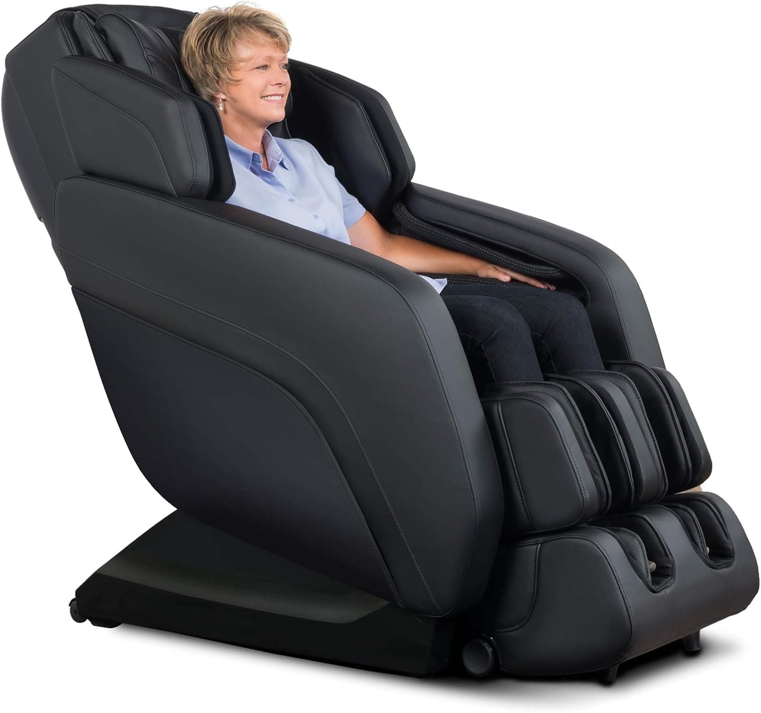 RELAXONCHAIR [MK-V Plus Full Body Zero Gravity Shiatsu Massage Chair with Built-in Heat and Air Massage System (White Glove Delivery) (Black)