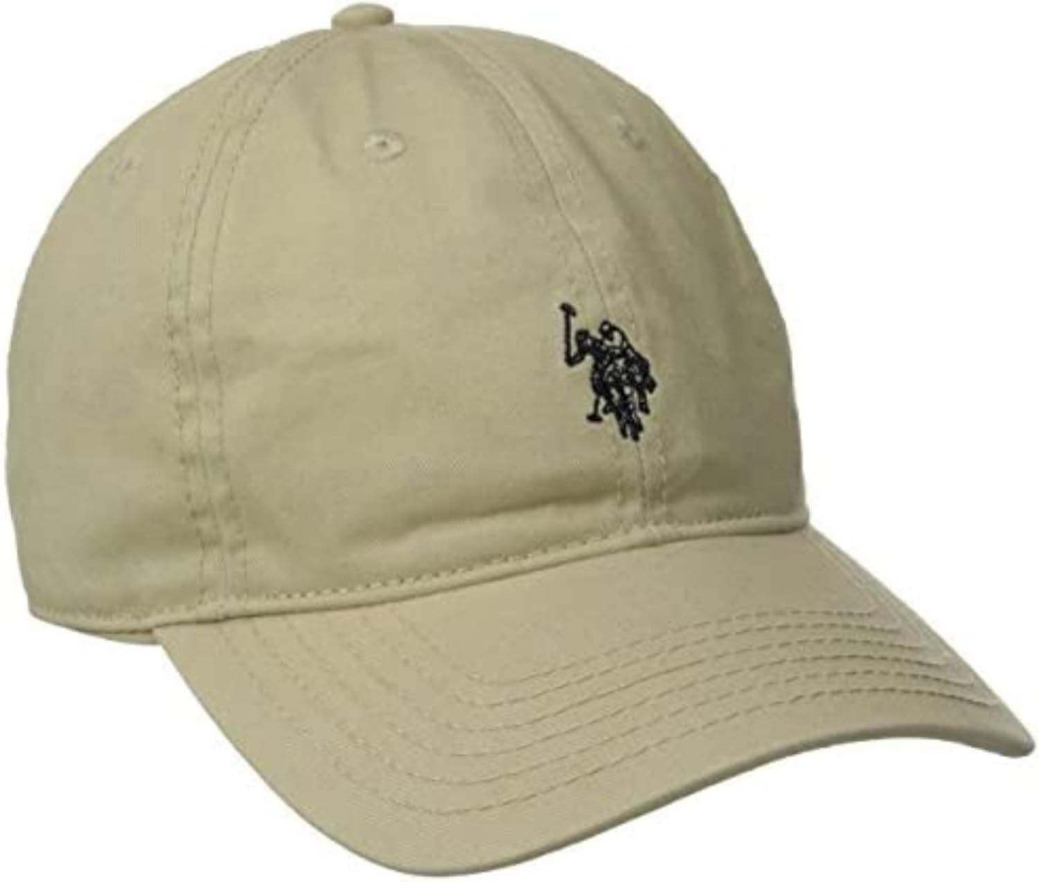 U.S. Polo Assn. Mens Mens Washed Twill Cotton Adjustable Baseball Hat with Pony Logo and Curved Brim