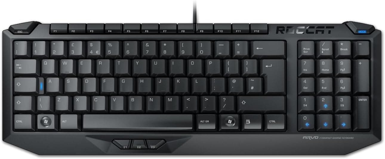 ROCCAT ARVO Compact Gaming Keyboard, Black
