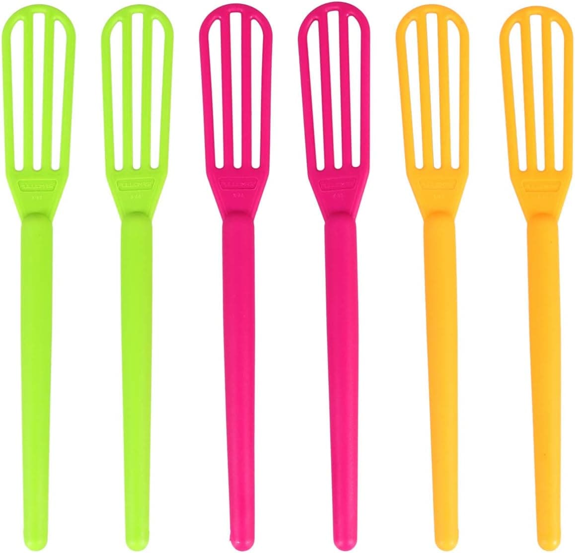 Solustre 6pcs Plastic Hair Color Whisks Dye Cream Mixers Stirrer Spoons Hairdressing Tools for Salon Baber Shop Home (Mixed Color)