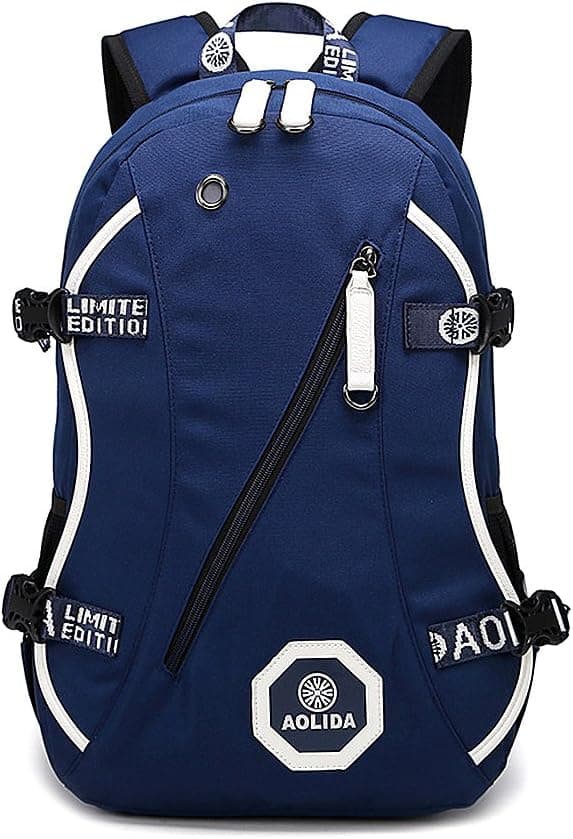 EasiTool Waterproof Backpack Lightweight School, Mountaineering Hiking Traveling, Laptop Student Bag, Large, Dark Blue
