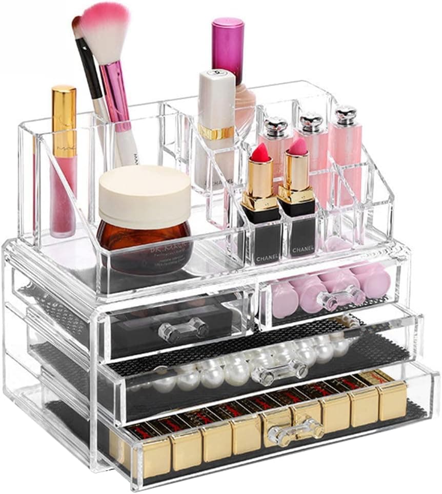 Boby Clear Acrylic Cosmetic Makeup Storage Jewelry Drawer Organizer for Bathroom Countertop Vanity Organizer