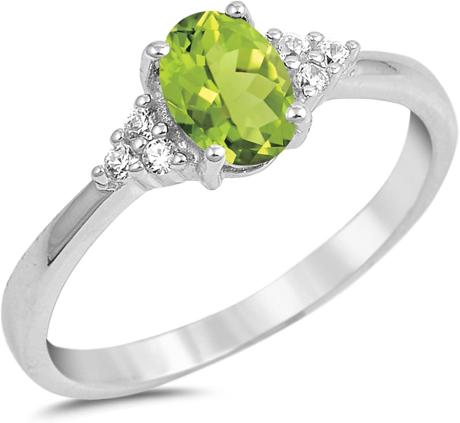 CHOOSE YOUR COLOR Sterling Silver Oval Ring
