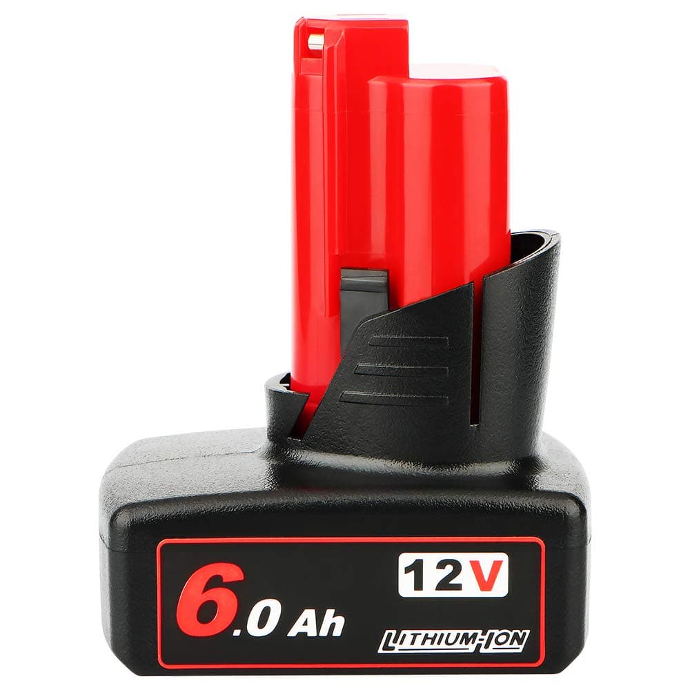 TENMOER M12 6.0Ah Replacement Battery Compatible with Milwaukee M12 12V Corldless Tools 48-11-2401 48-11-2460