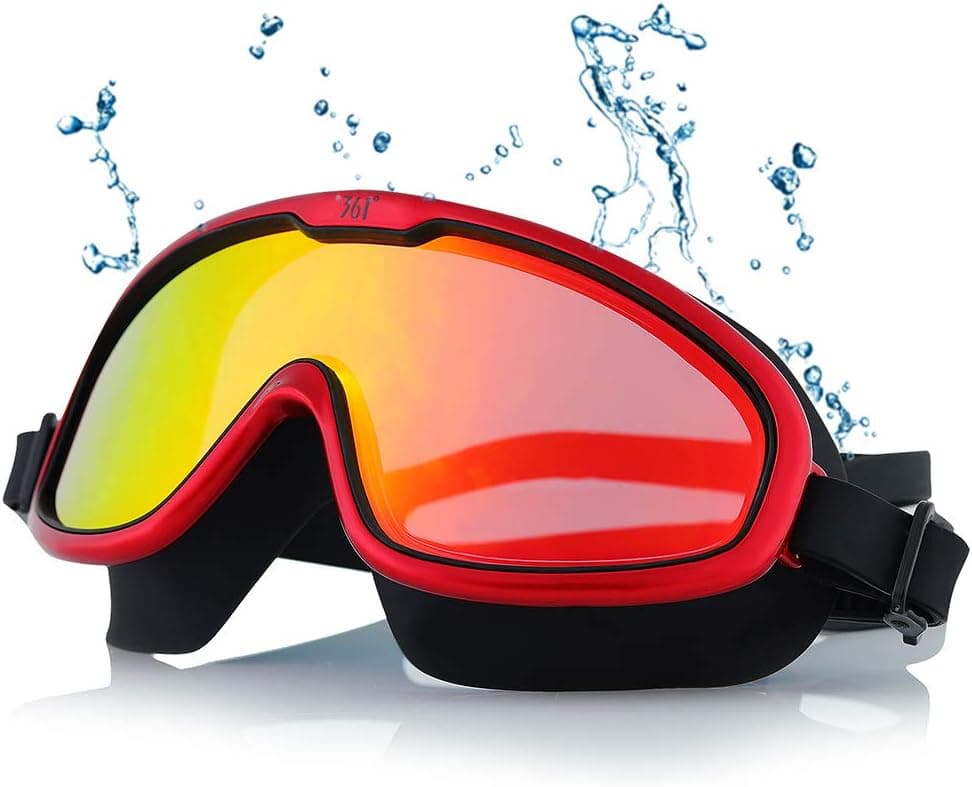 361 Swimming Goggles No Leaking Anti Fog UV Protection for Adult Men Women Youth Wide Swim Goggles Clear Vision Anti Glare Adjustable Strap with Free Case Multi Choice