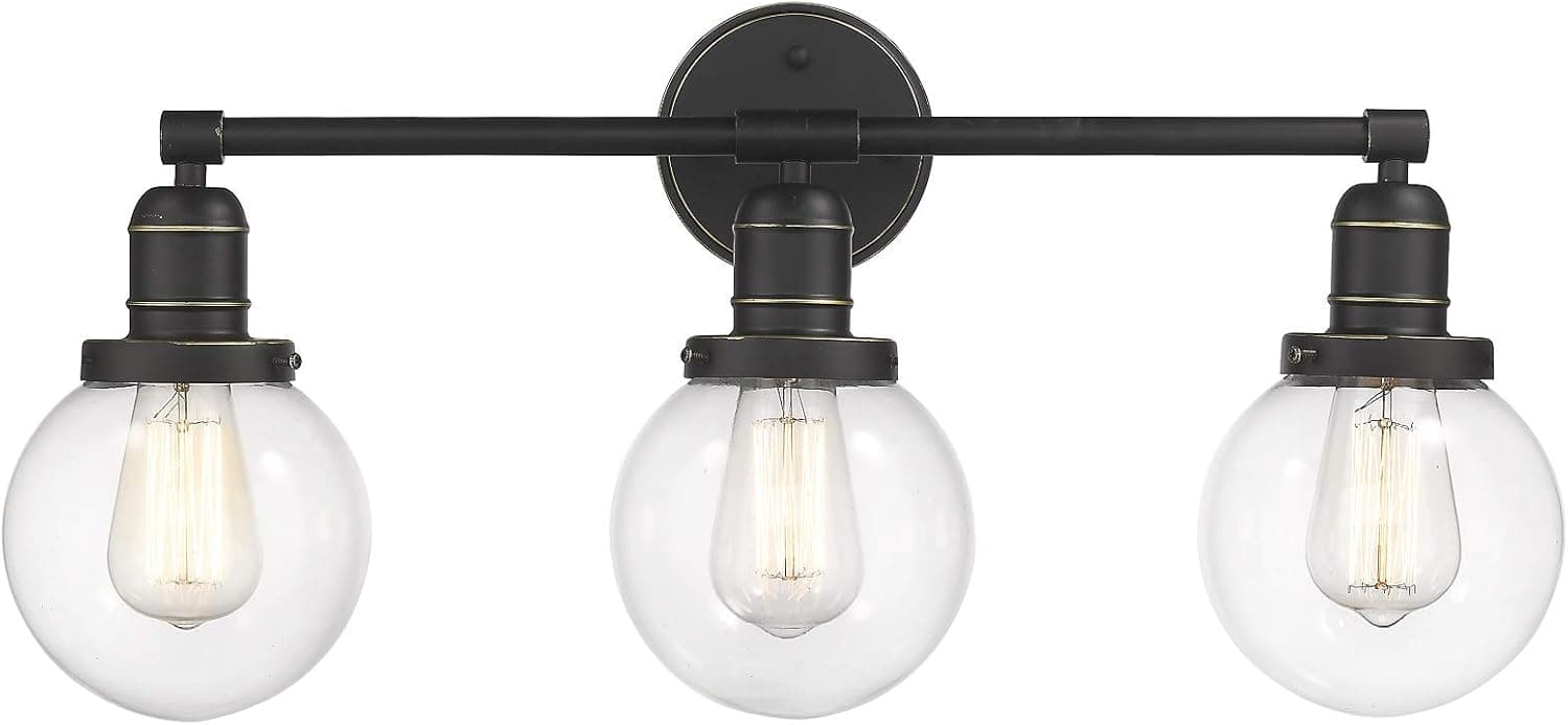 Odeums Indoor Wall Sconces, 3-Light Bathroom Vanity Lights, Indoor Wall Lighting Fixture, Over -Mirror Bathroom Lights