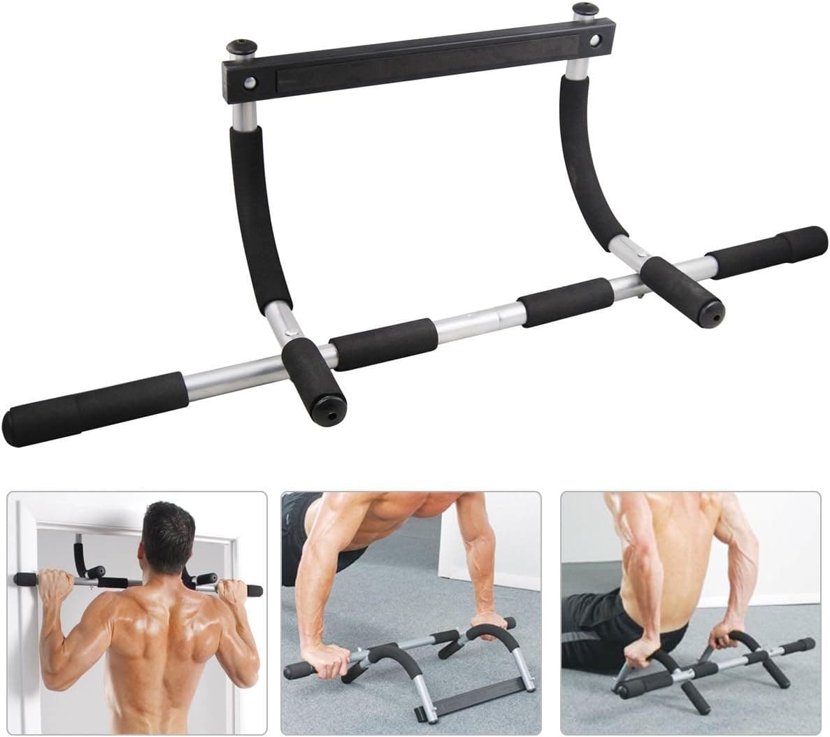 Heavy Duty Doorway Chin Pull Up Bar Exercise Fitness Gym Home Door Mounted