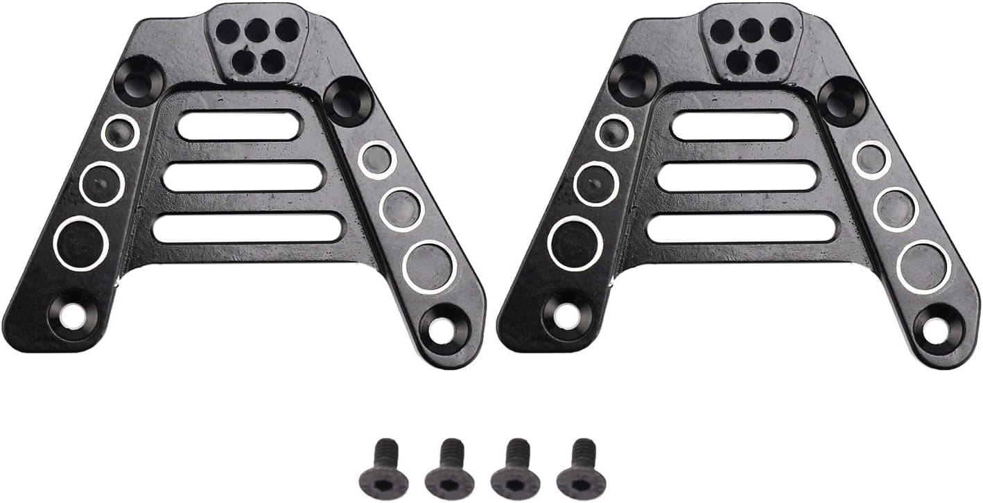 RZXYL Aluminum Rear Shock Tower Suspension Bracket for Axial SCX10 III 1/10 RC Crawlers Car Upgrades (Black)