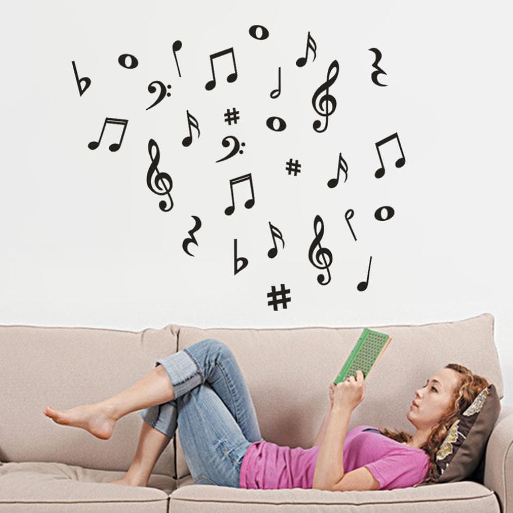 YJYDADA Wall Stickers,Musical Note Removable Art Vinyl Mural Home Room Decor Wall Stickers,60cm x 70cm