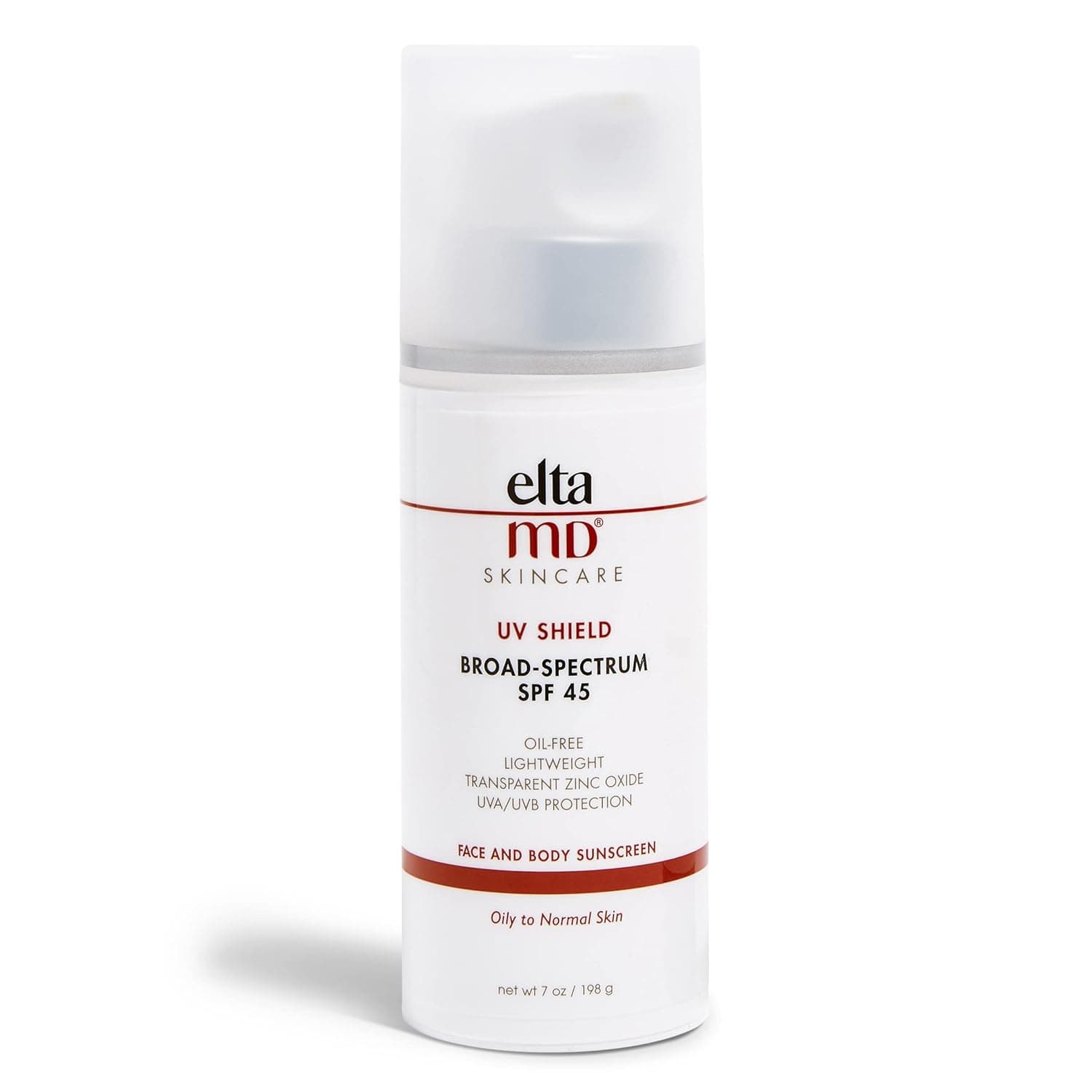 EltaMD UV Shield Face and Body Sunscreen Lotion Broad-Spectrum SPF 45, Oil Free, Non-Greasy, Dermatologist-Recommended Mineral-Based Zinc Oxide Sheer Formula
