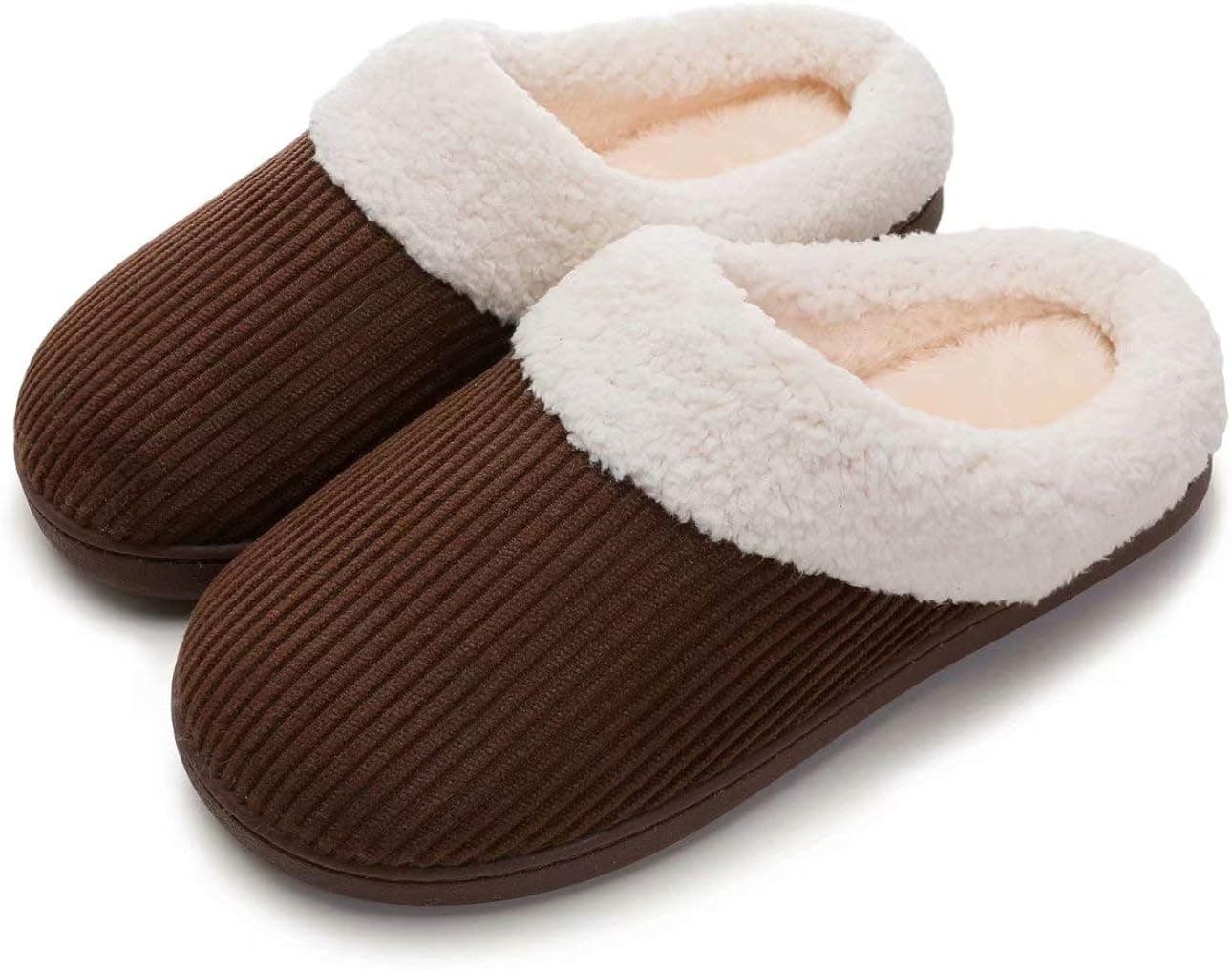 Blebeey Women's Slip On Cozy Slippers Memory Foam Comfy House Slippers with Anti-Slip Indoor Outdoor Rubber Sole