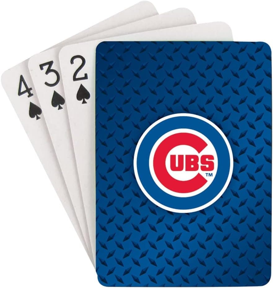 PSG Specialties Group MLB Chicago Cubs Classic Standard Playing Cards - Poker, Rummy, Euchre, Pinochle, Card Games Team Color