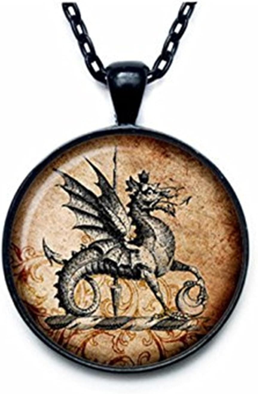 we are Forever family Vintage Dragon Necklace