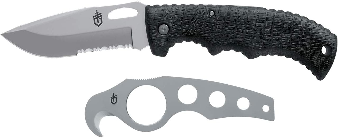 Gerber Gator II Fixed Blade Knife, Serrated Edge, and Gut Hook [22-41417]