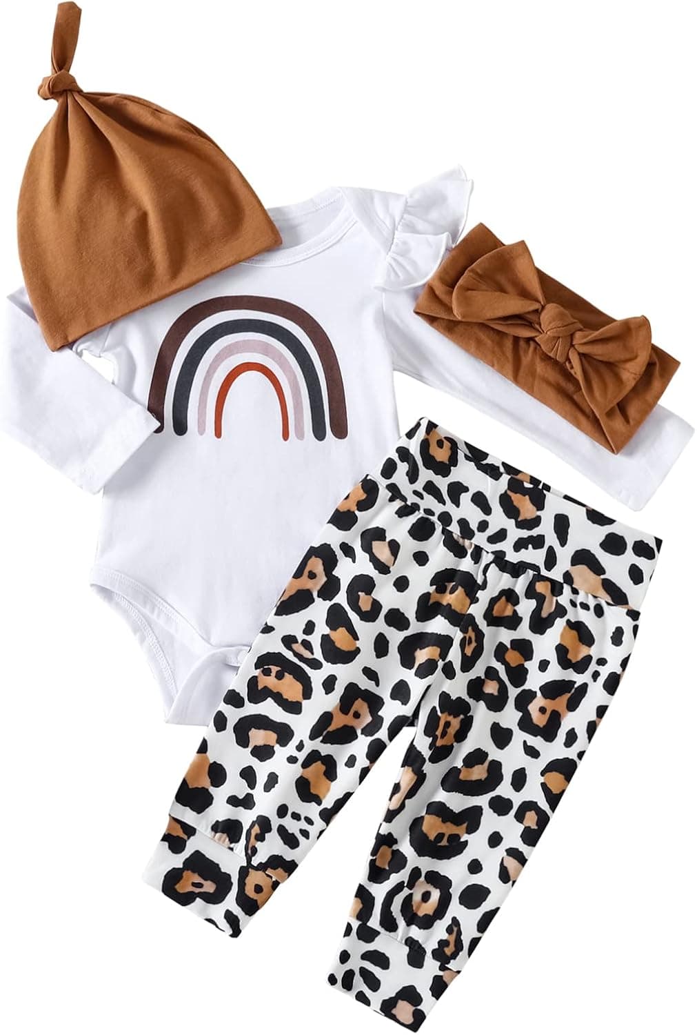 DIERAY Newborn Baby Girl Clothes Little Sister Infant Newborn Outfit Cute Baby Girl Romper Pants Set