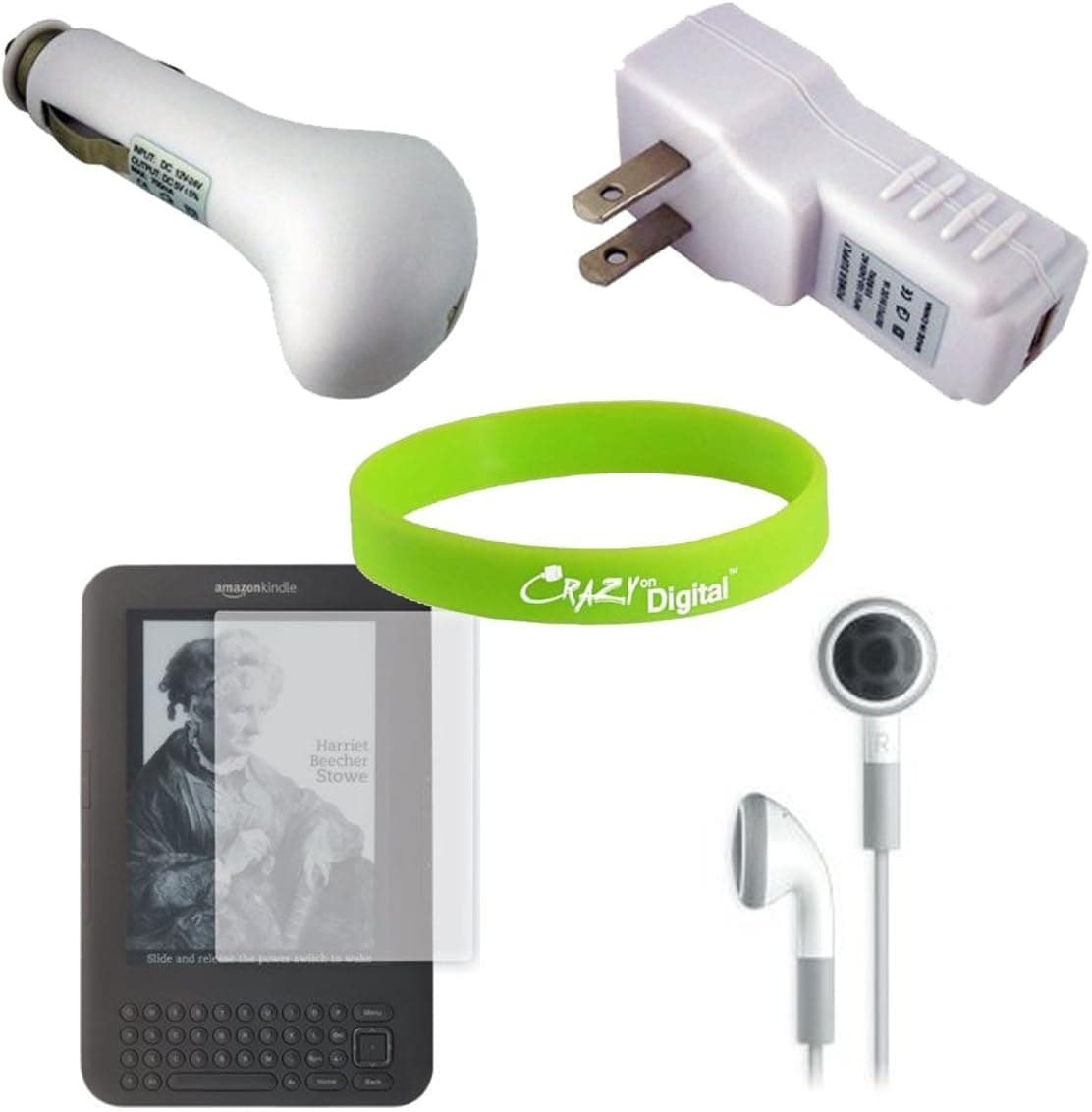 CrazyOnDigital Kindle 3 Essential Accessory Kit. CrazyOnDigital Retail Package