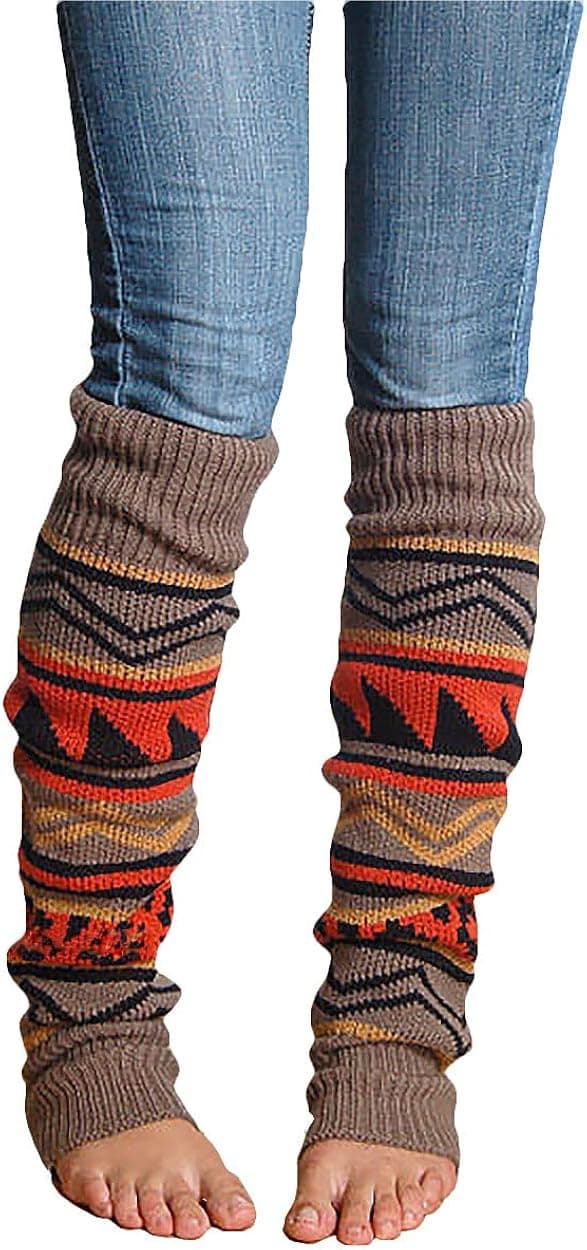 Anlaey Knit Leg Warmers Winter Knitted Boot Cuffs Knee Highs Long Warmer Boho Socks for Women